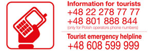 Telefon bezpieczeństwa dla turystów zagranicznych